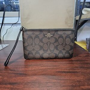 Coach Brown Wristlet